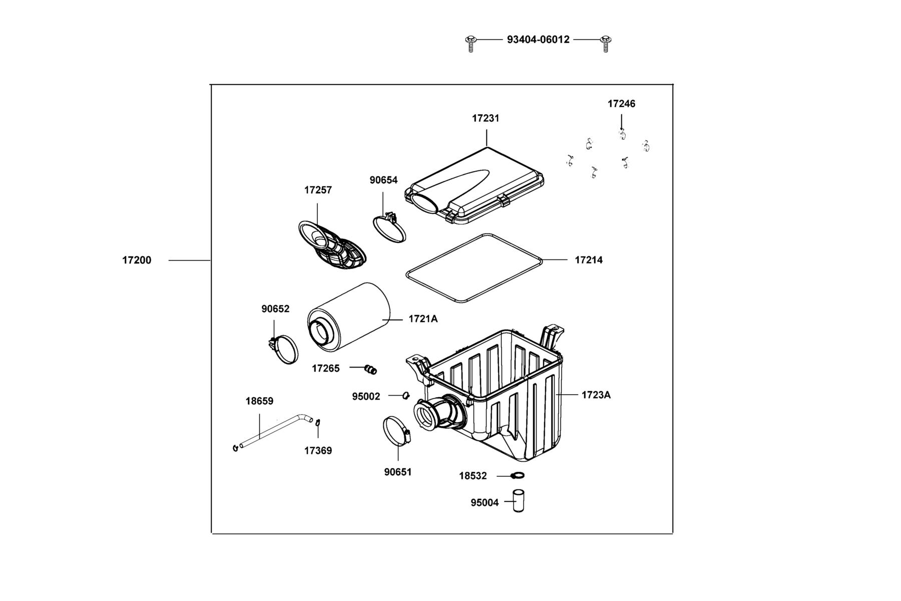 MXU 500i (4X4/IRS) (2016~) Air Cleaner parts diagram