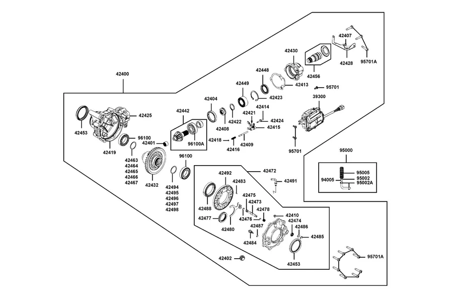 E09 Gearcase Fr Assy parts diagram