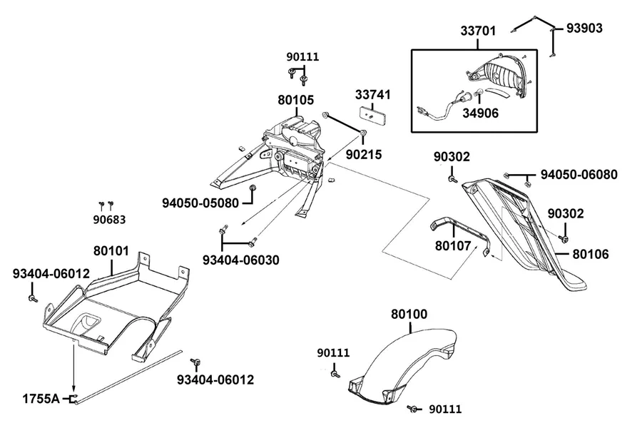 F18 Tail Light parts diagram