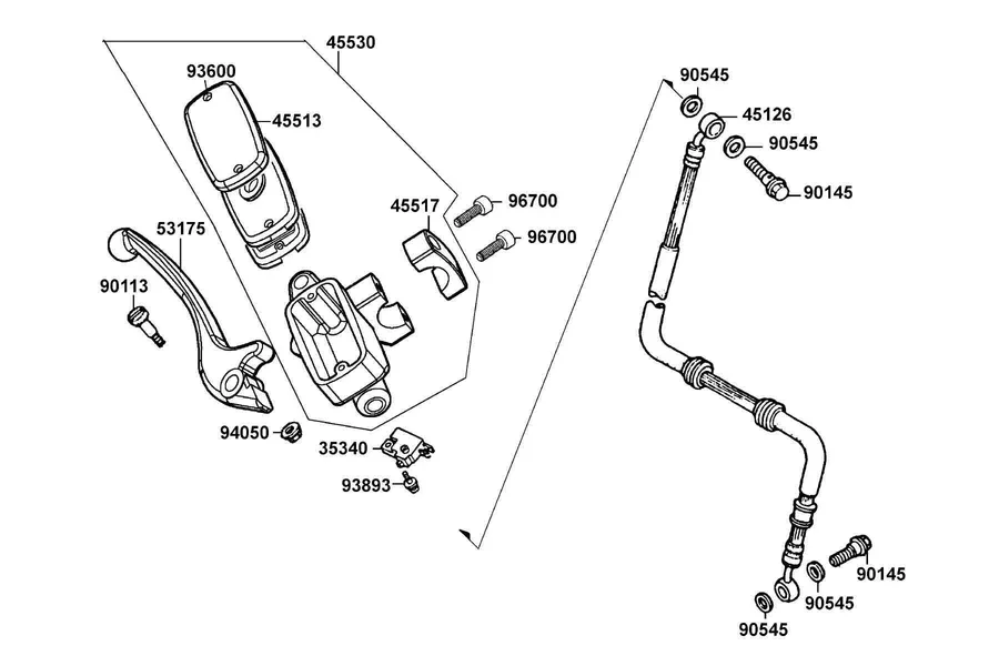 F04 Master Cylinder parts diagram
