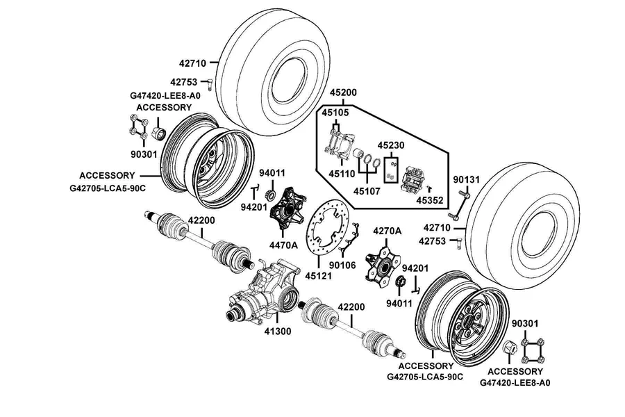 F08 Rear Wheel parts diagram