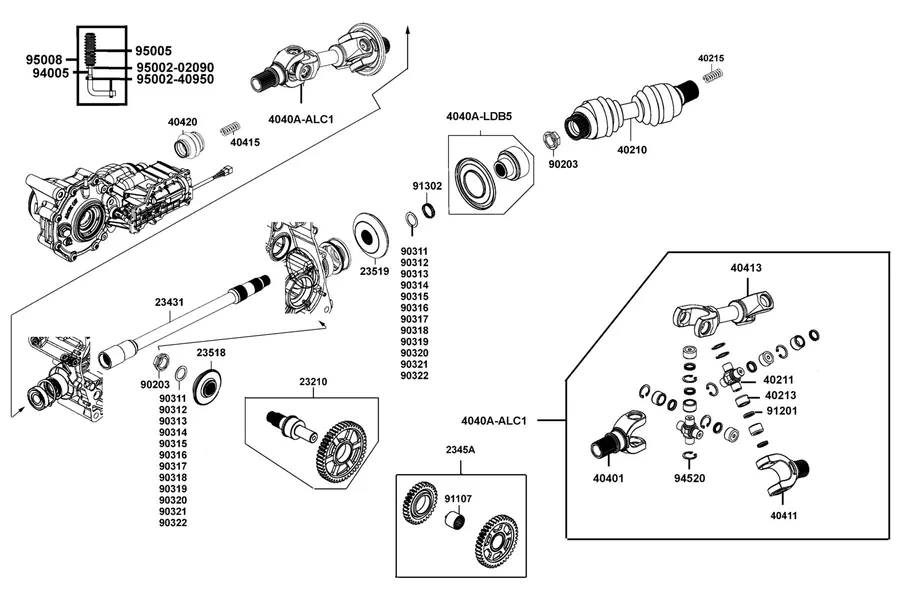 E08 Shaft Reduction parts diagram