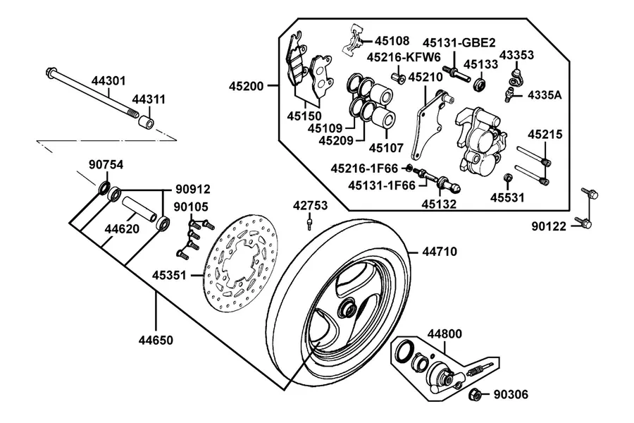 F07 Front Wheel parts diagram