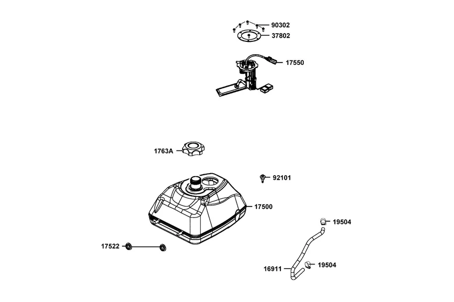 F10 Fuel Tank parts diagram