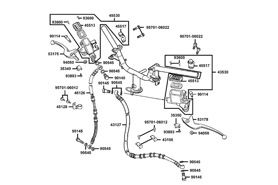 F04 Brake Master Cylinder parts diagram