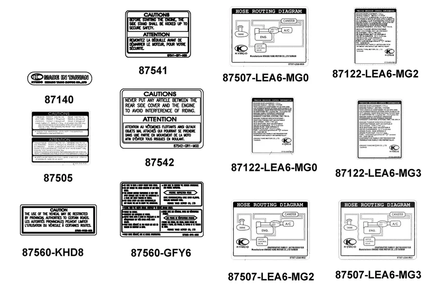 F24 Caution Label parts diagram