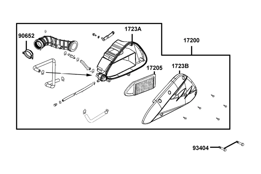F13 Air Cleaner parts diagram