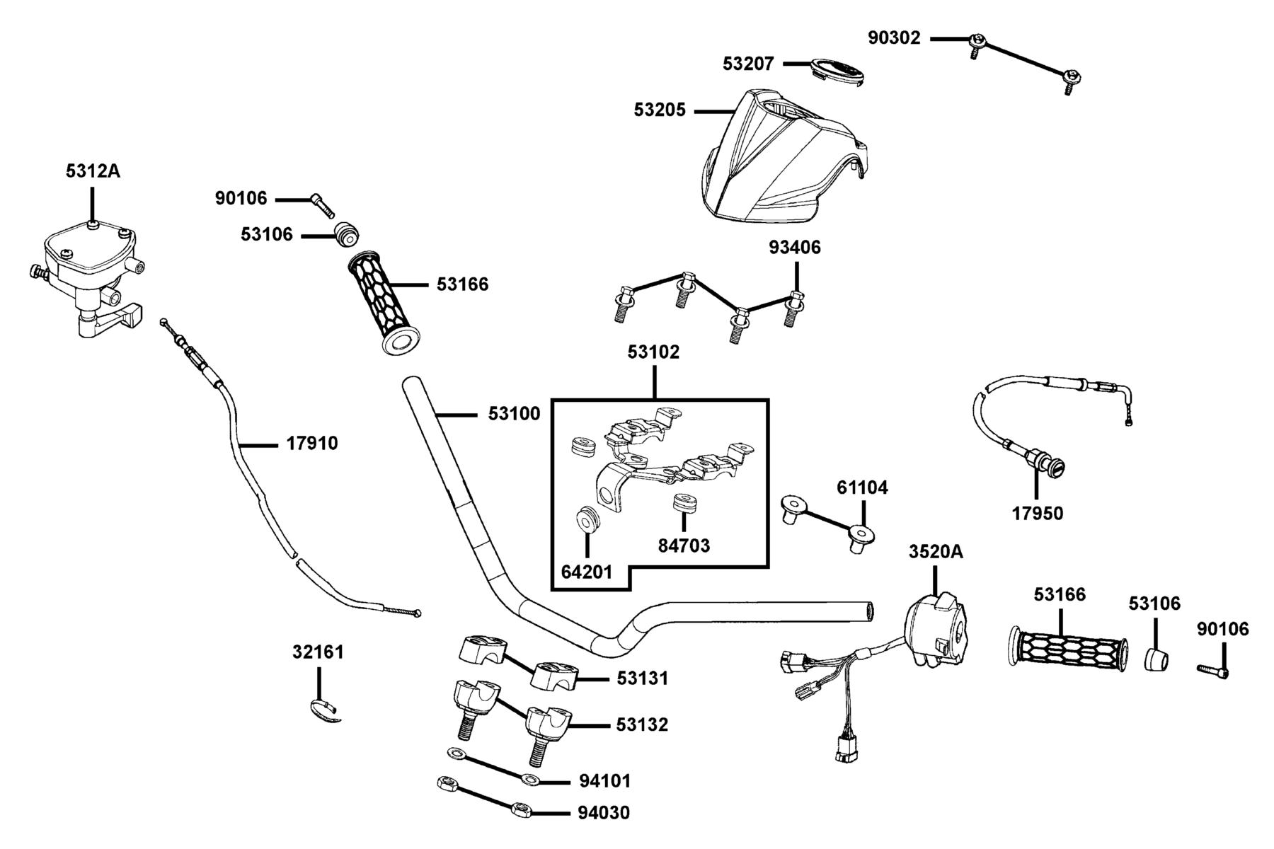 MAXXER 300(2019) Handle Steering parts diagram