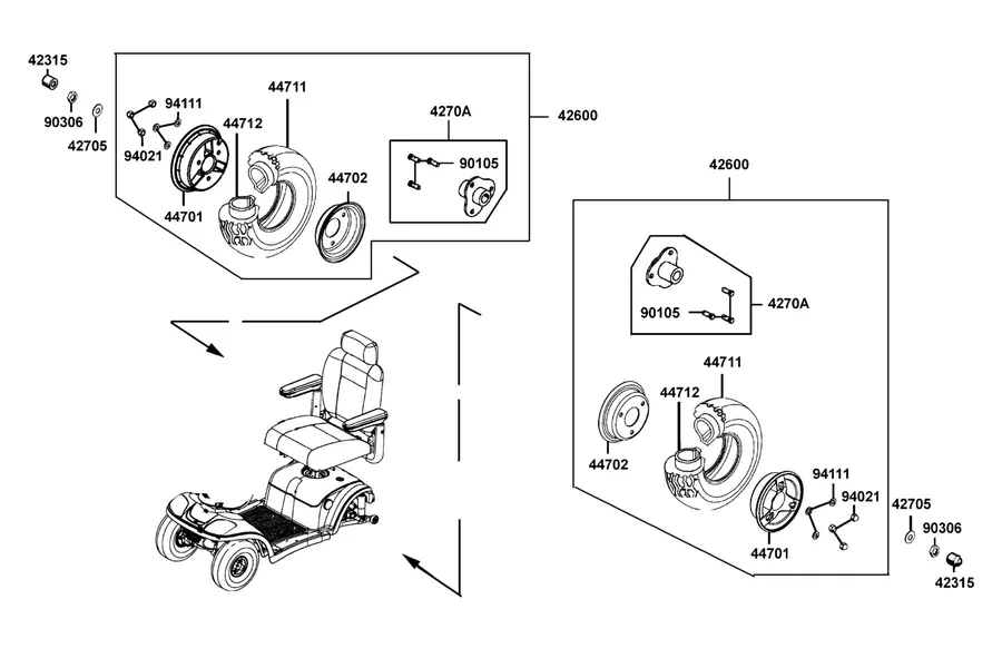 F06 Rear Wheel parts diagram