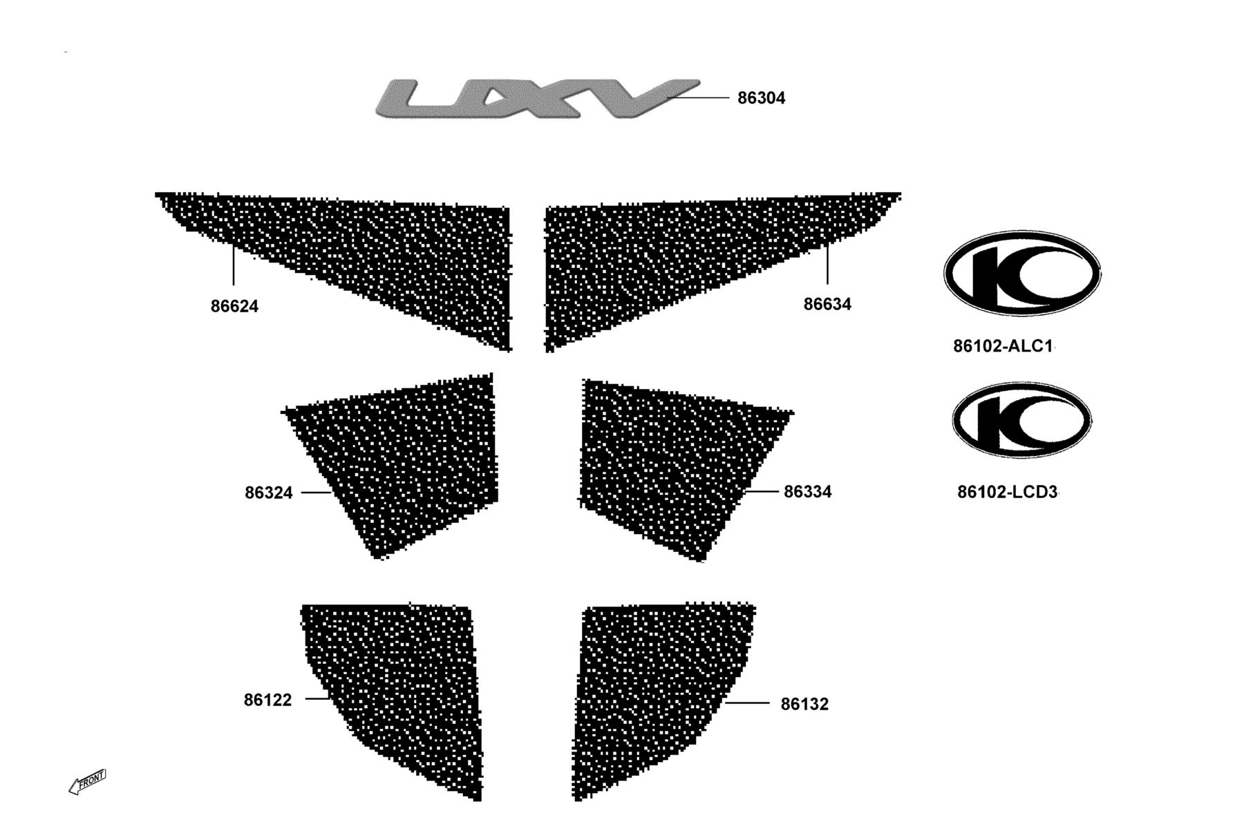 UXV 450i LE EPS (2023MY) Emblem●Stripr parts diagram