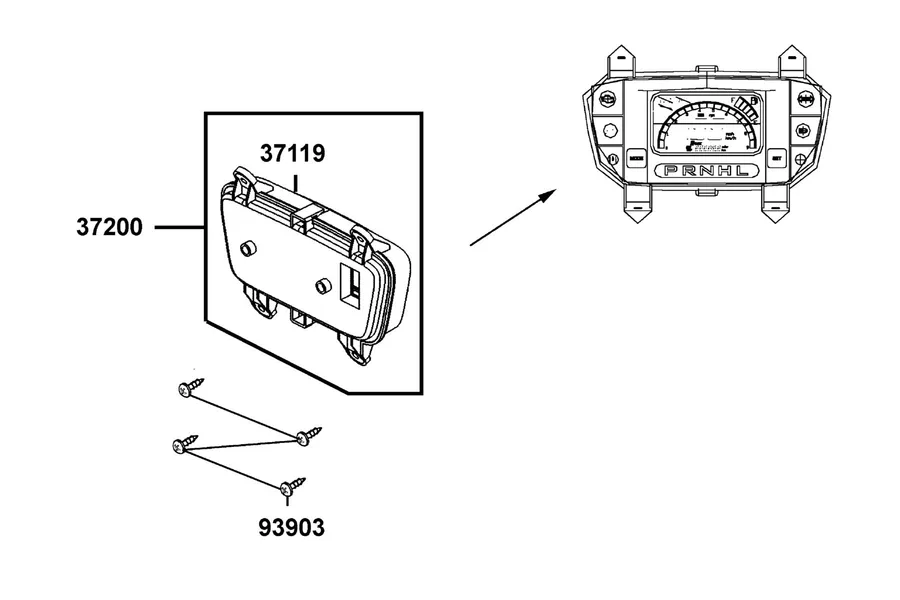 F02 Speed Meter parts diagram