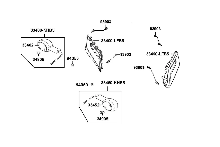 F17 Front Winker parts diagram