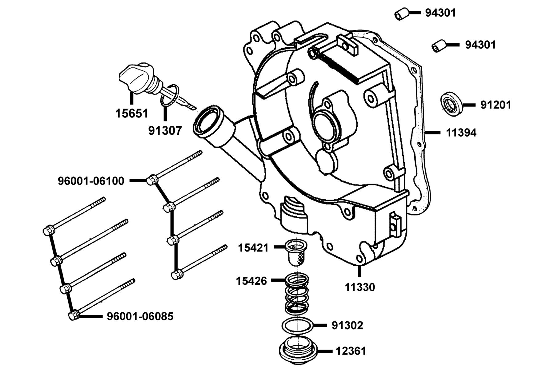 Agility 50 MY2026 Right Crankcase Cover parts diagram