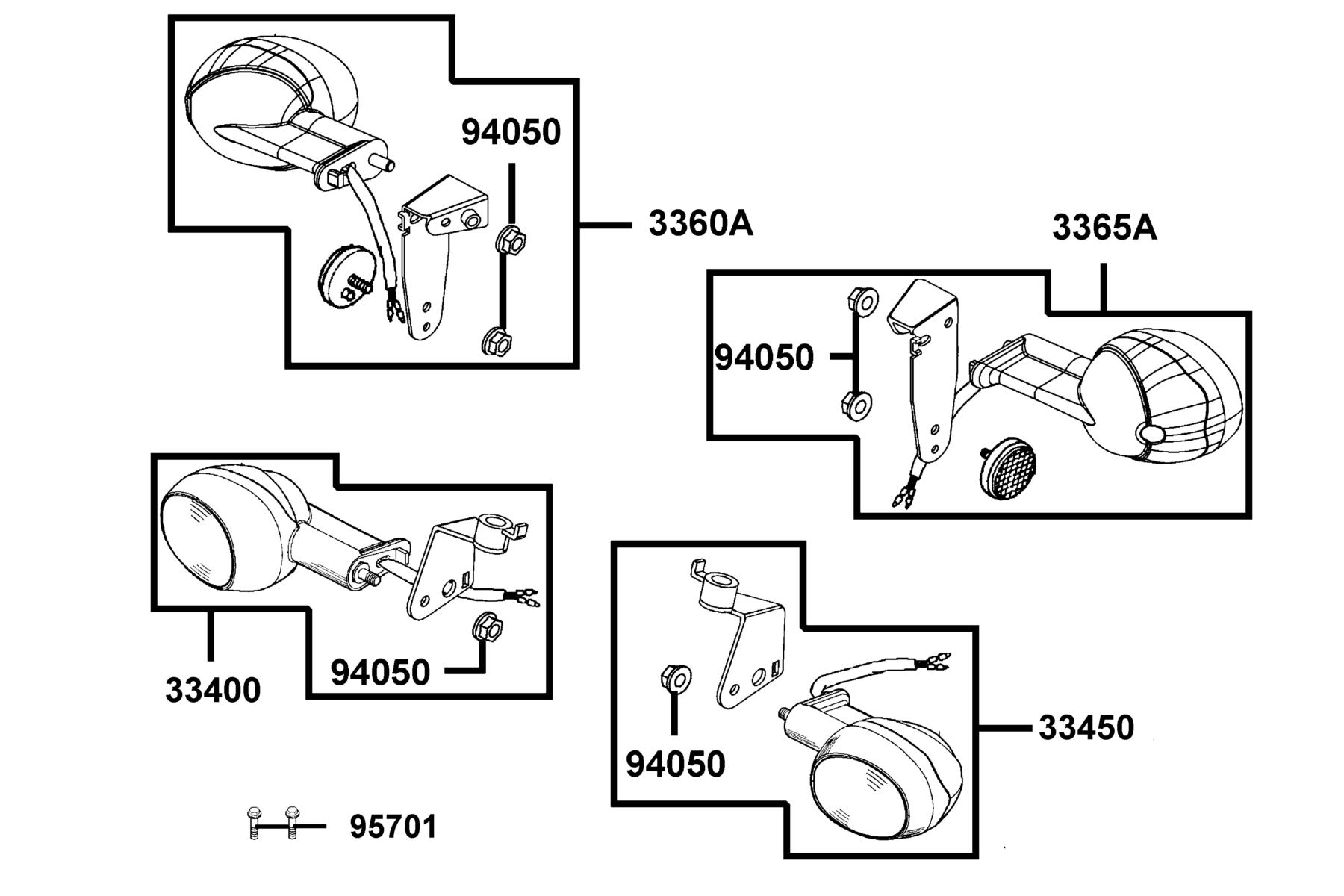 Agility 50 MY2025 Front Winker parts diagram