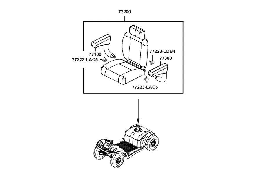 F07 Seat parts diagram