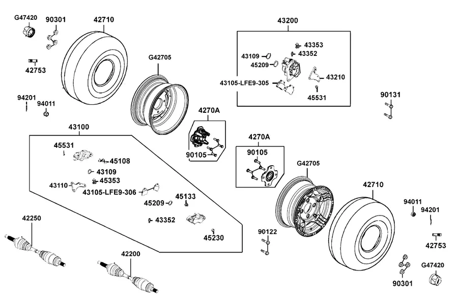 F08 Rear Wheel parts diagram
