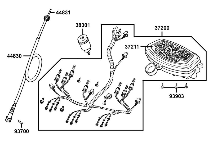 F02 Speedometer parts diagram