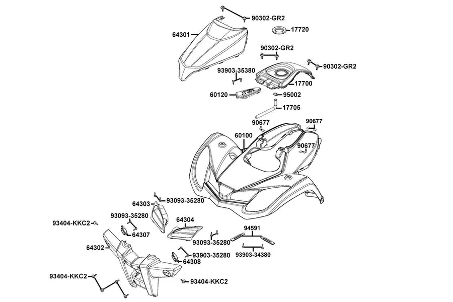 F05 Fender Front parts diagram