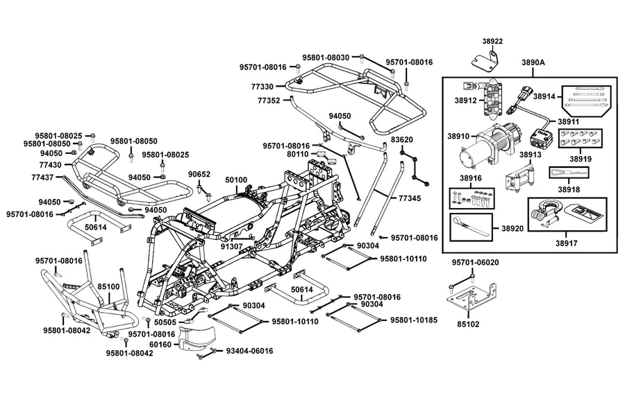 F20 Frame Body parts diagram