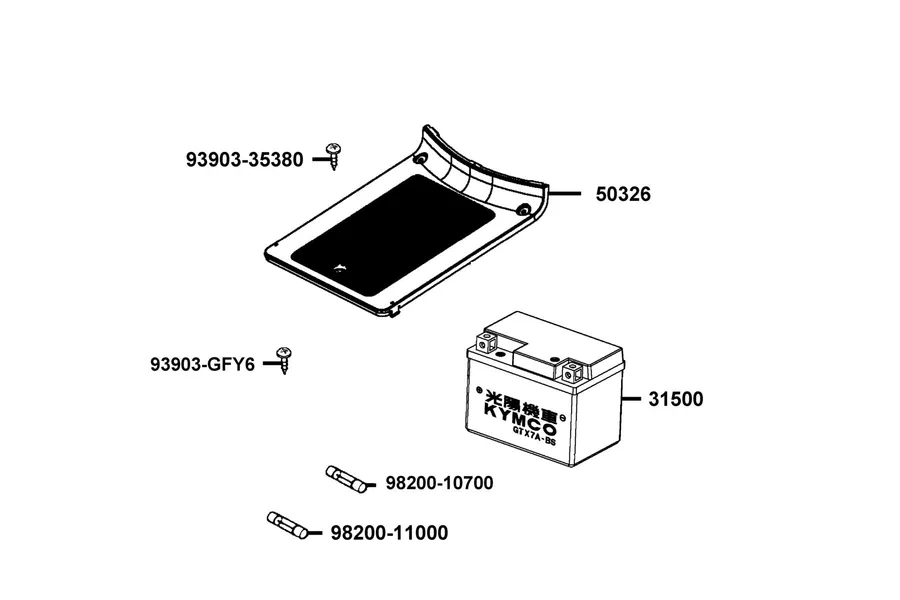 F11 Battery parts diagram