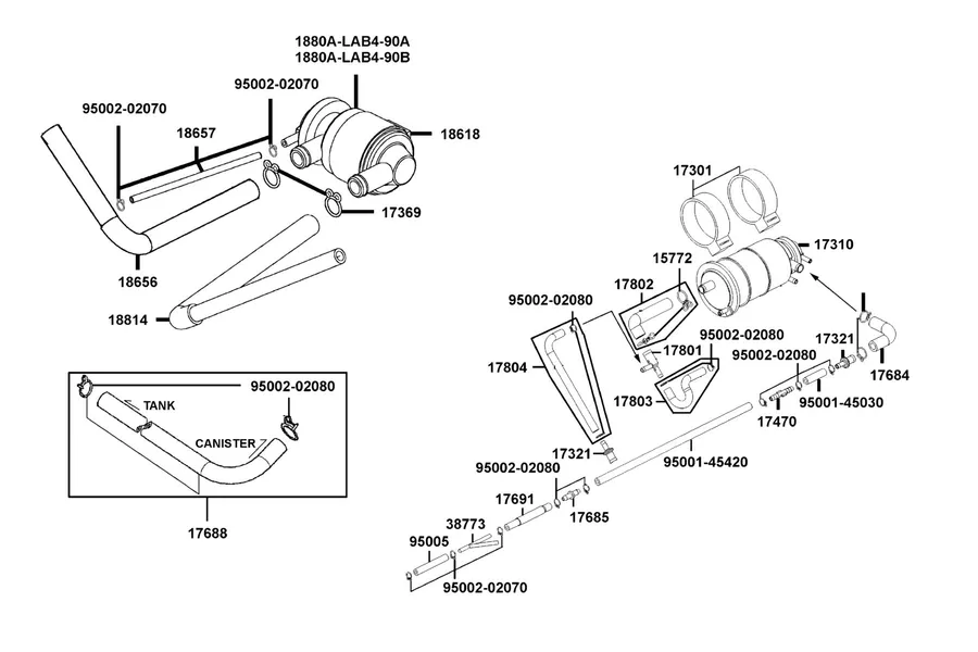 F24 Air Injection Control Valve parts diagram
