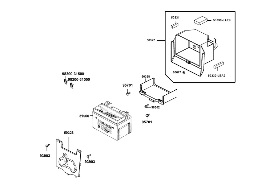 F11 Battery parts diagram