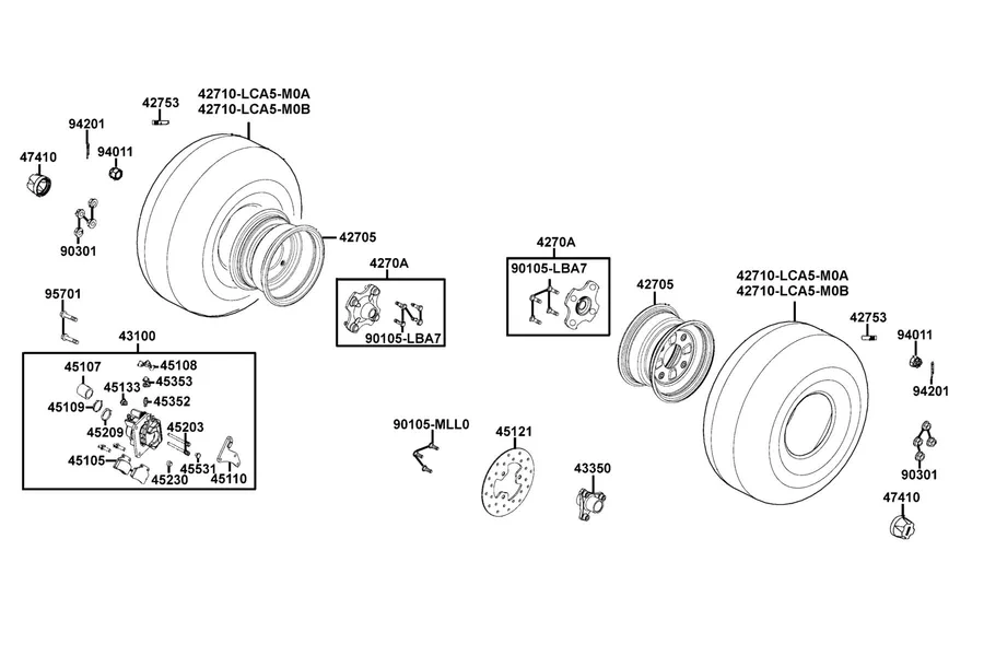 F08 Rear Wheel parts diagram