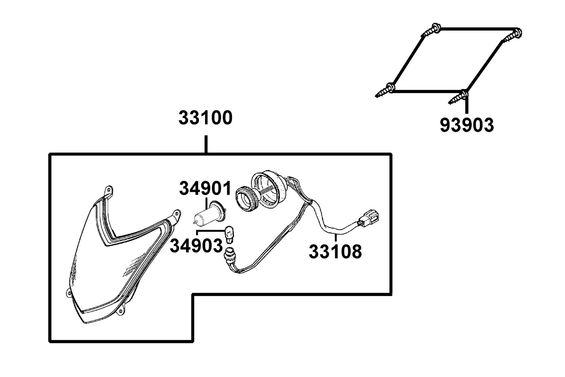 AGILITY 125(2021) Head Light parts diagram