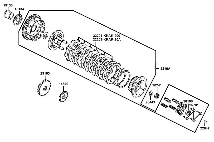 E06 Clutch parts diagram
