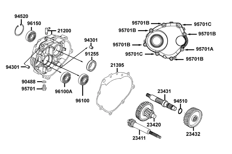 E08 Transmission parts diagram