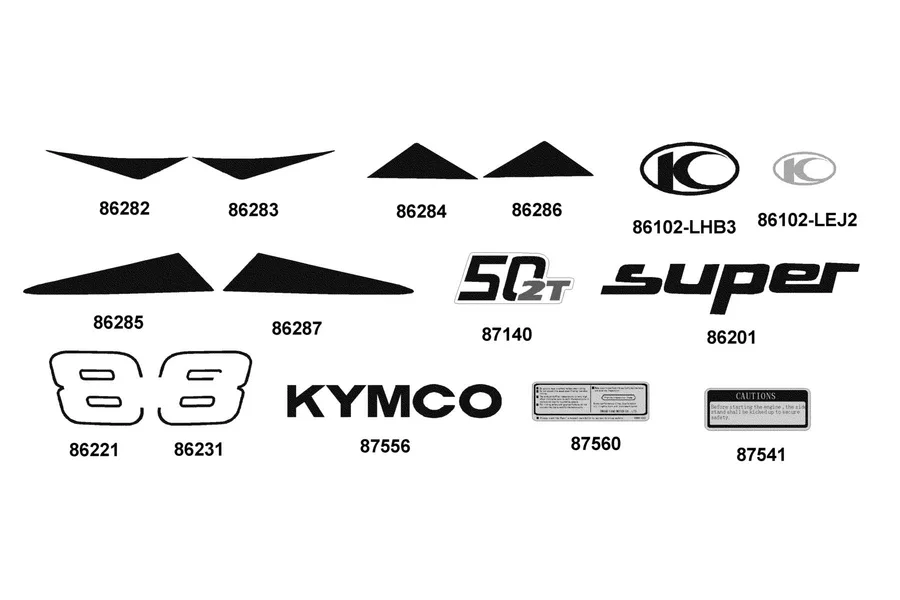 F22 Emblem and Stripe parts diagram