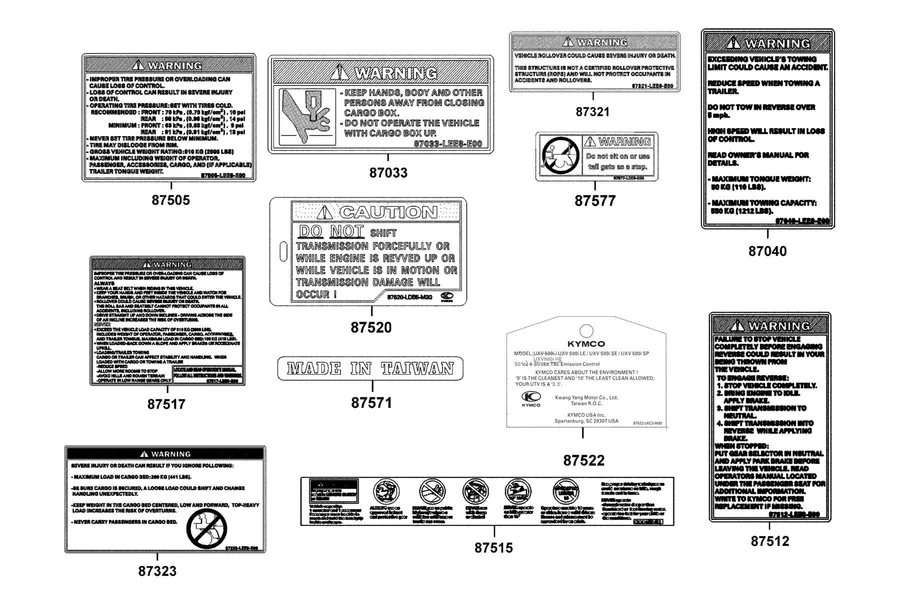 F24 Caution Label parts diagram