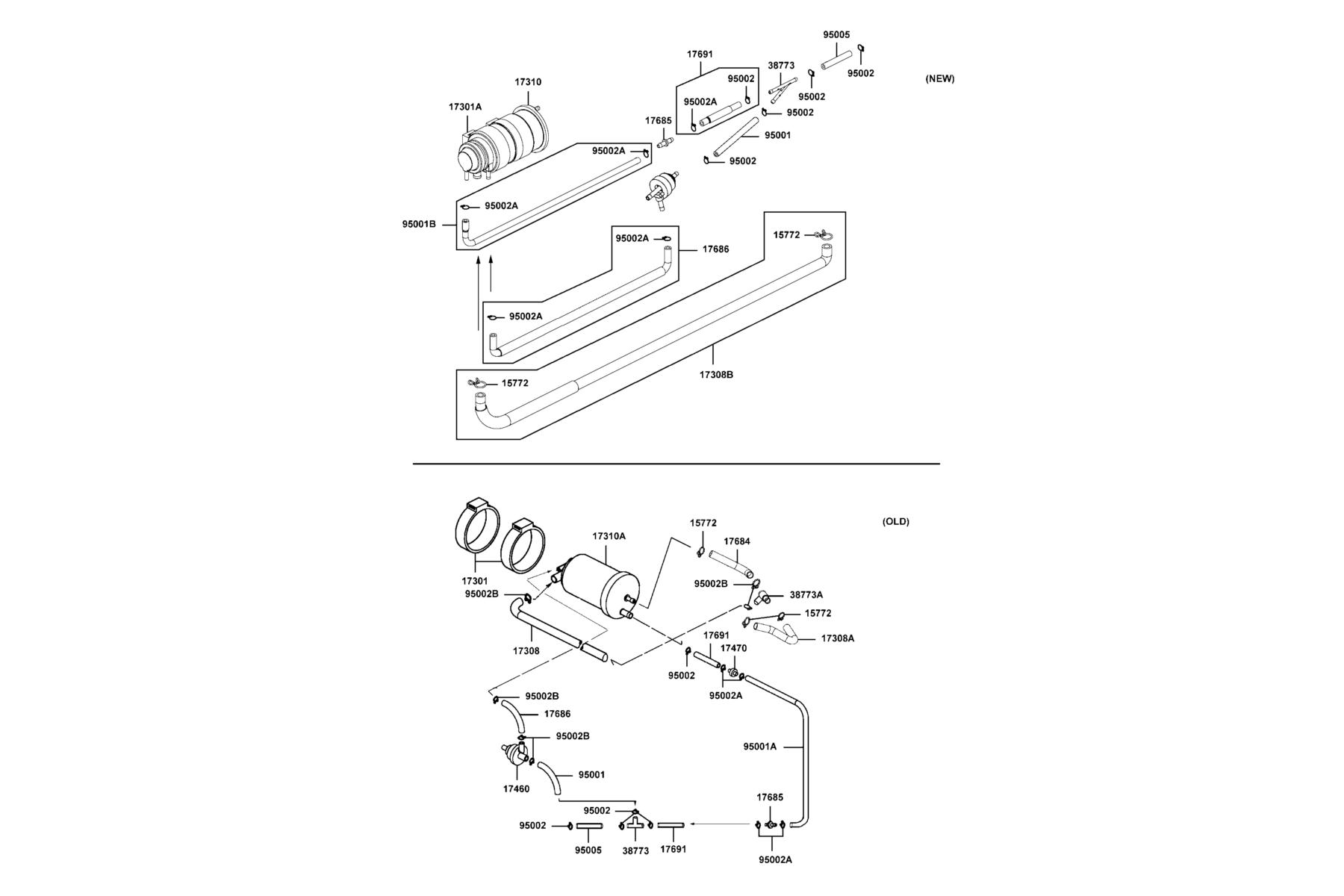 KYMCO YAGER GT 200i (2009-2013) Canister Assy Tube parts diagram