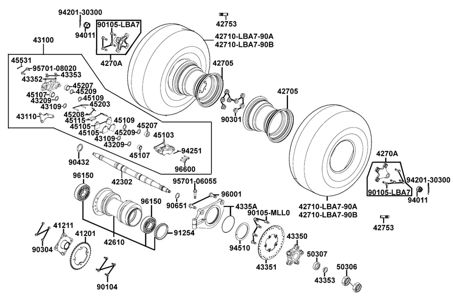 F08 Rear Wheel parts diagram