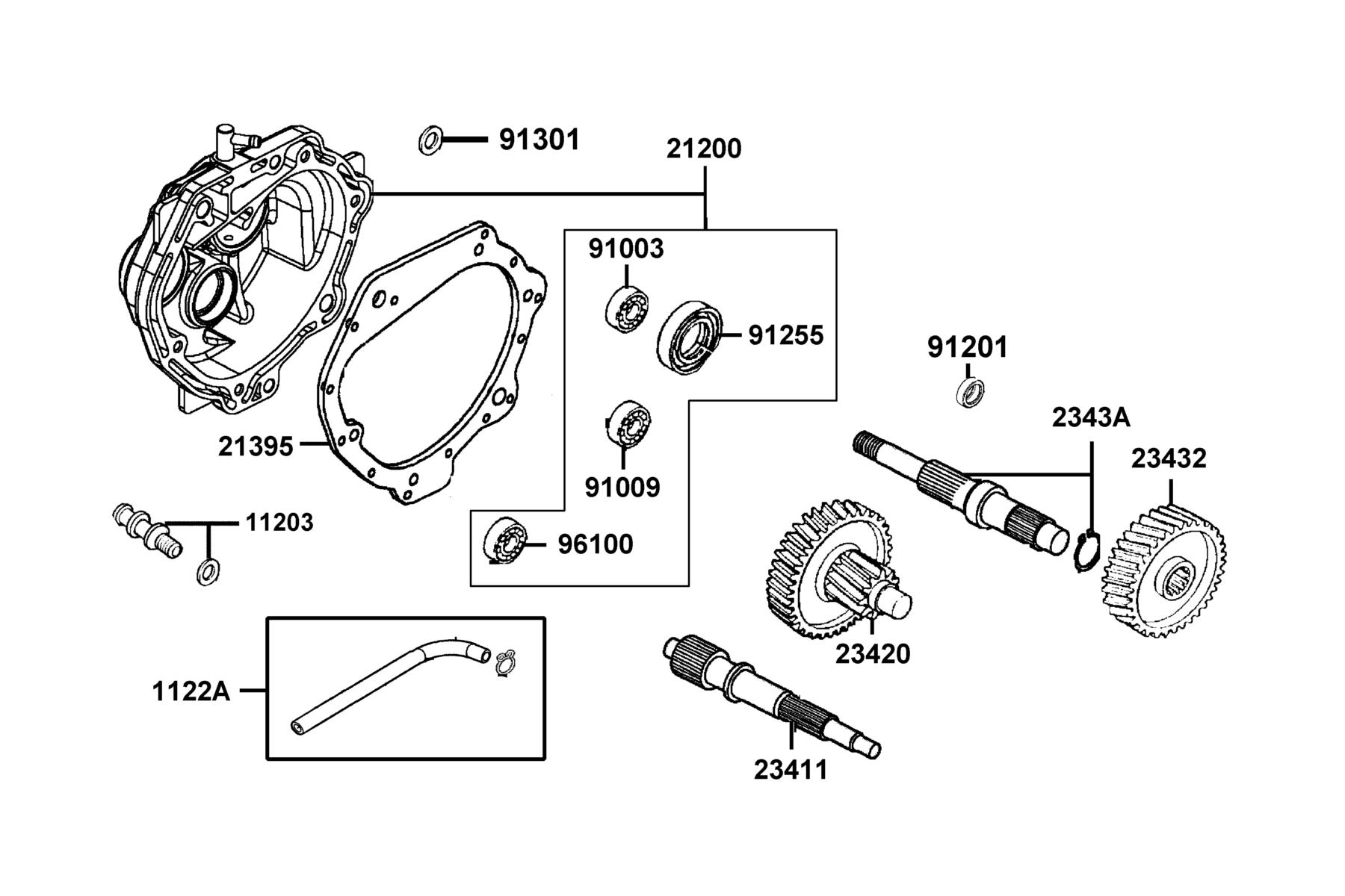 SUPER 8 150X(2020) Transmission parts diagram