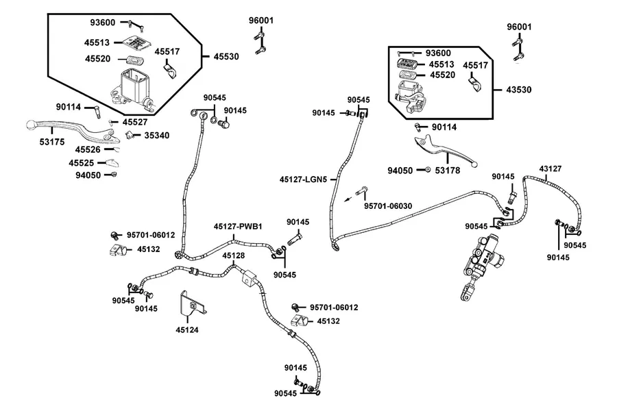 F04 Master Cylinder parts diagram