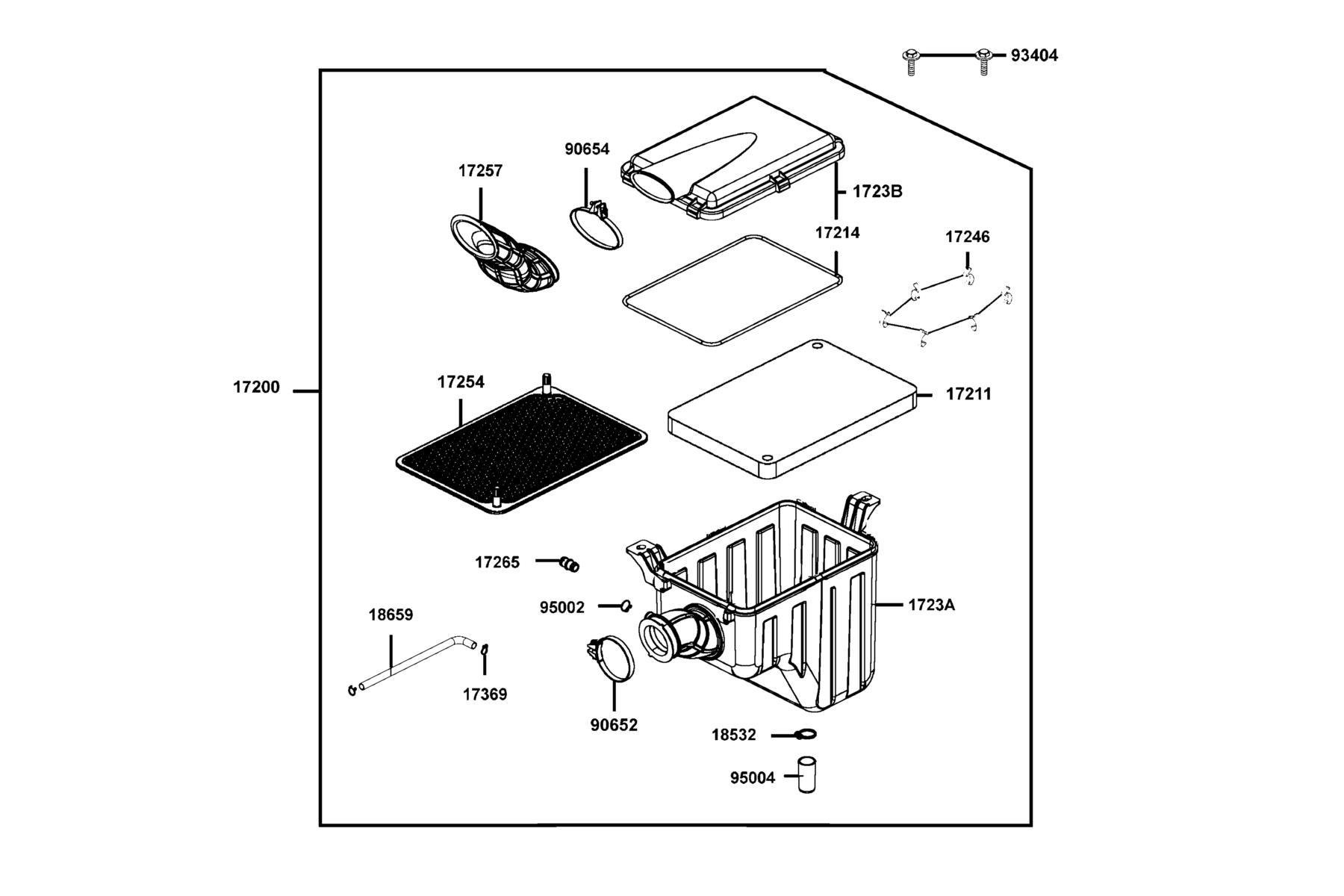 MXU 700i(2018) Air Cleaner parts diagram