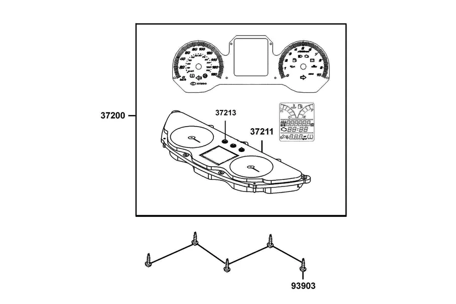 F02 Speed Meter parts diagram