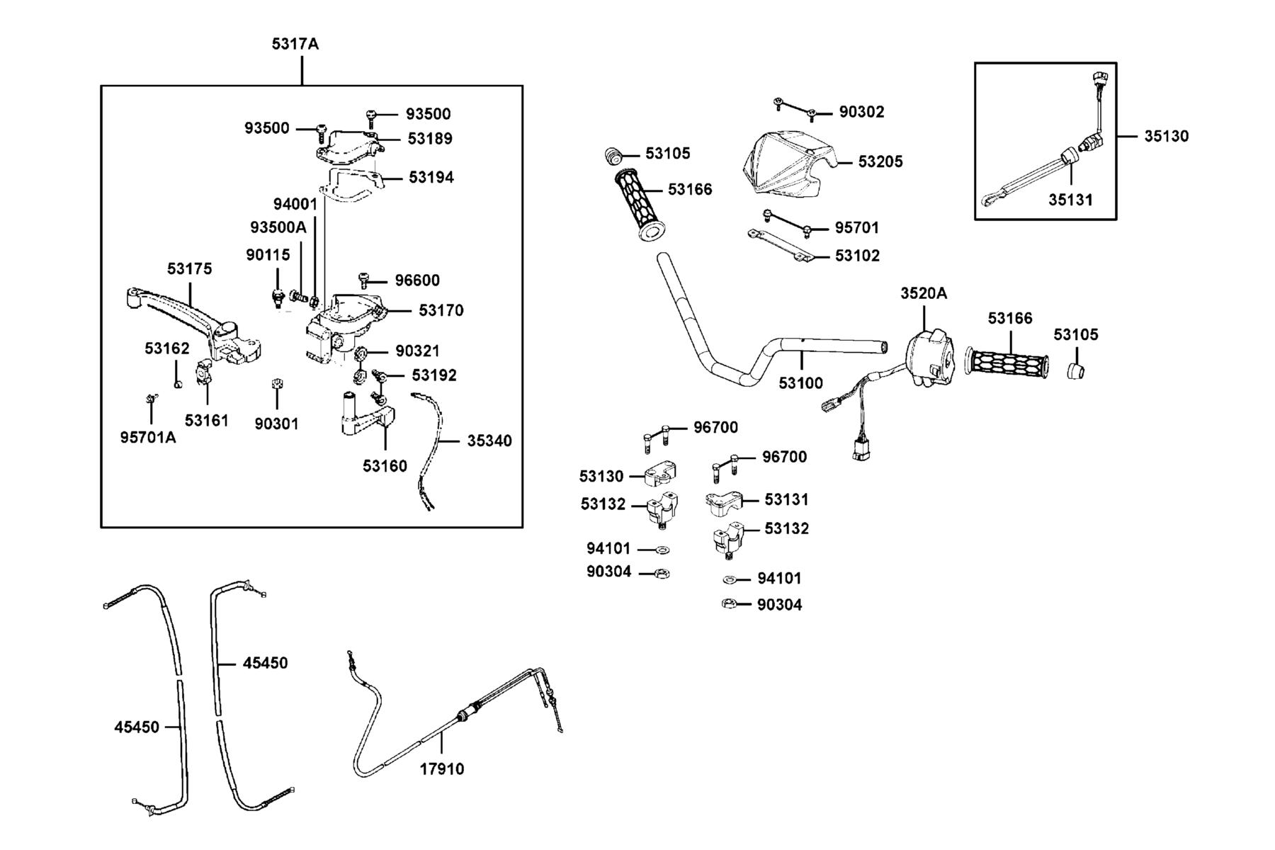 Mongoose 70 S (2016-2017) Handle Steering●Handle Cover parts diagram
