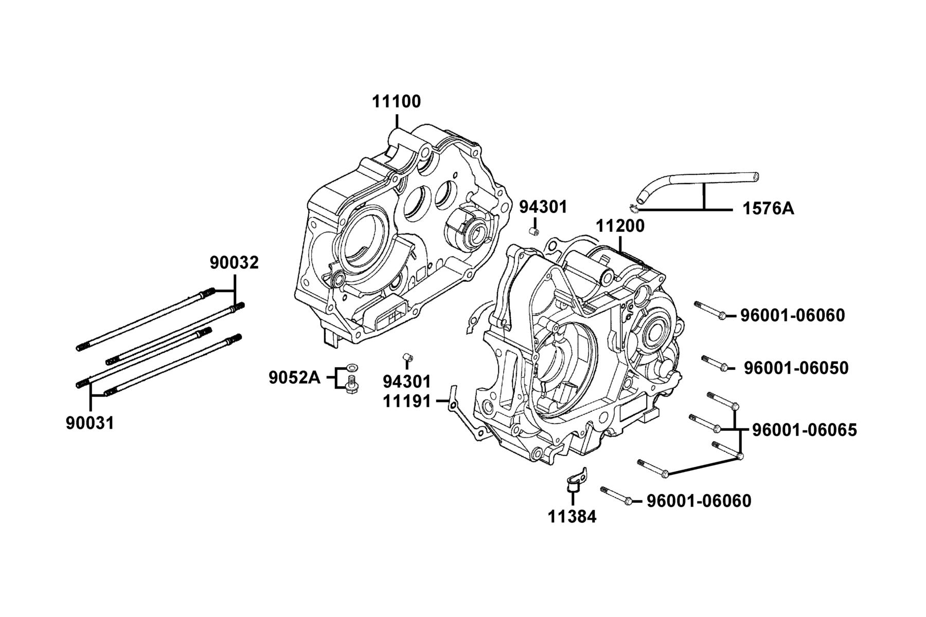 K-PIPE 125(2020) Crank Case parts diagram
