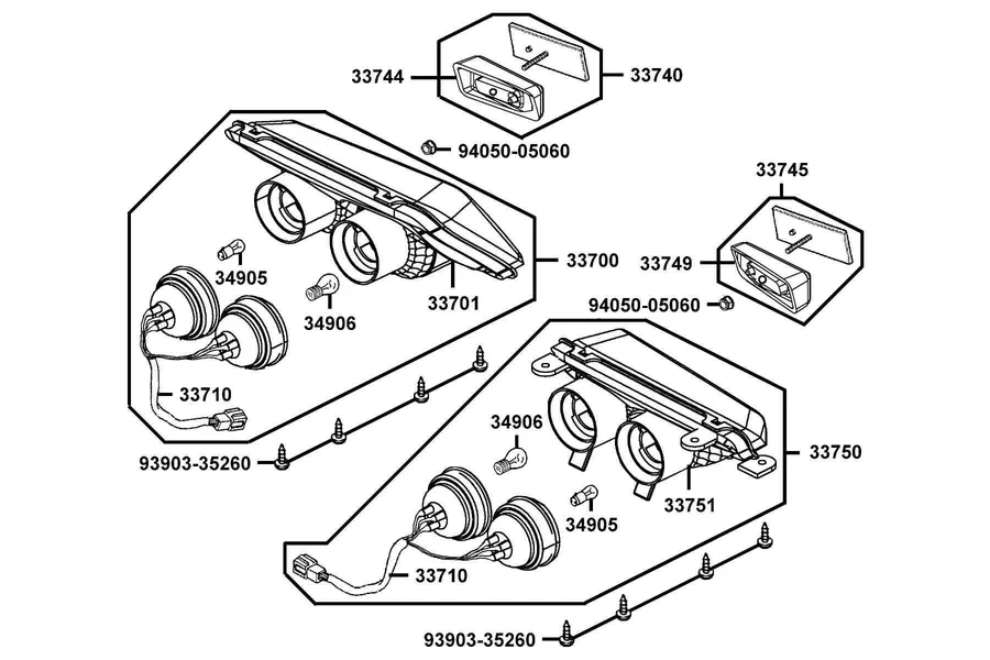 F18 Light Tail parts diagram