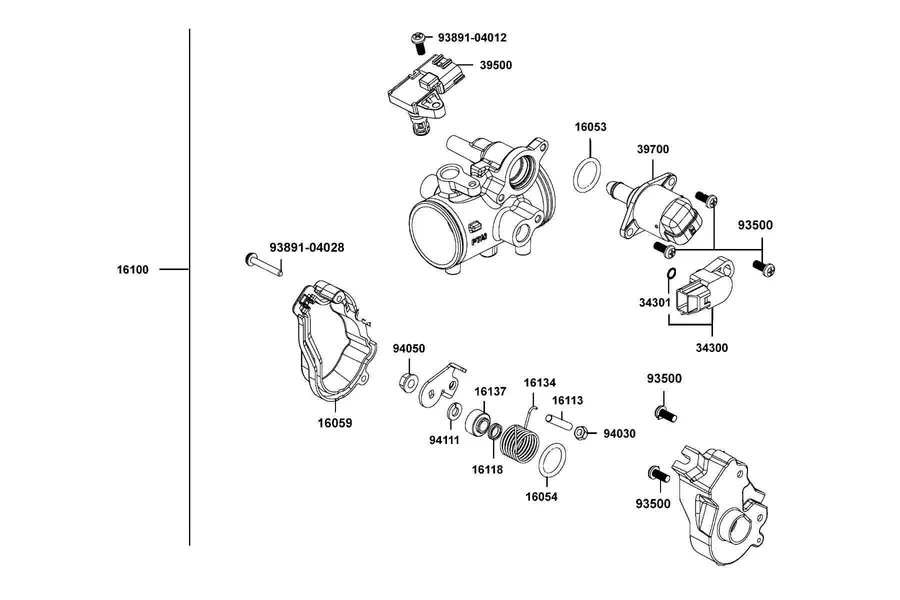 E10 Throttle Body, Assy. parts diagram