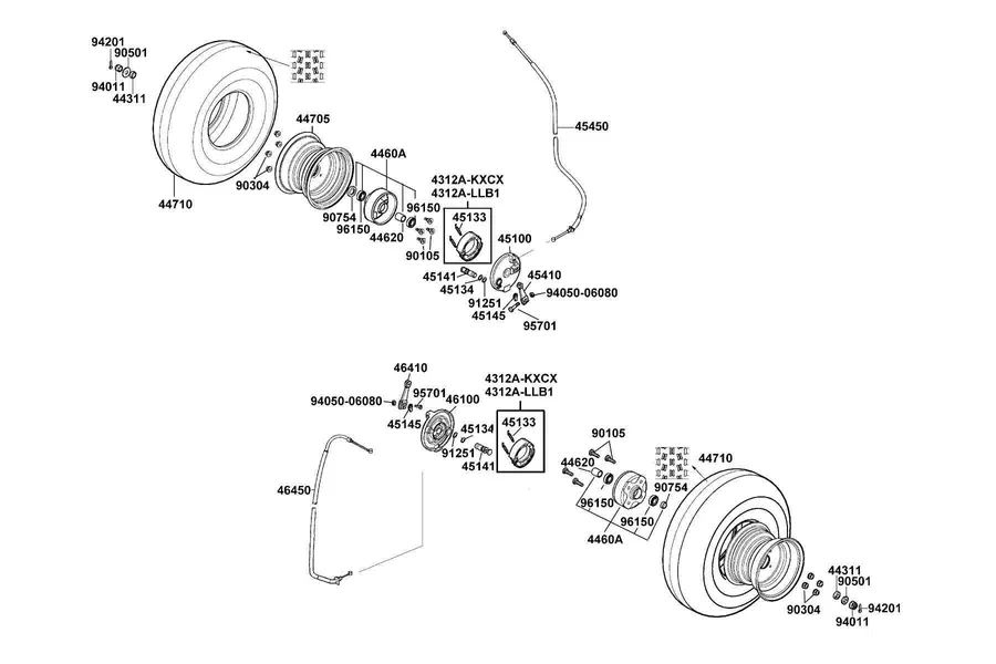 F07 Front Wheel parts diagram