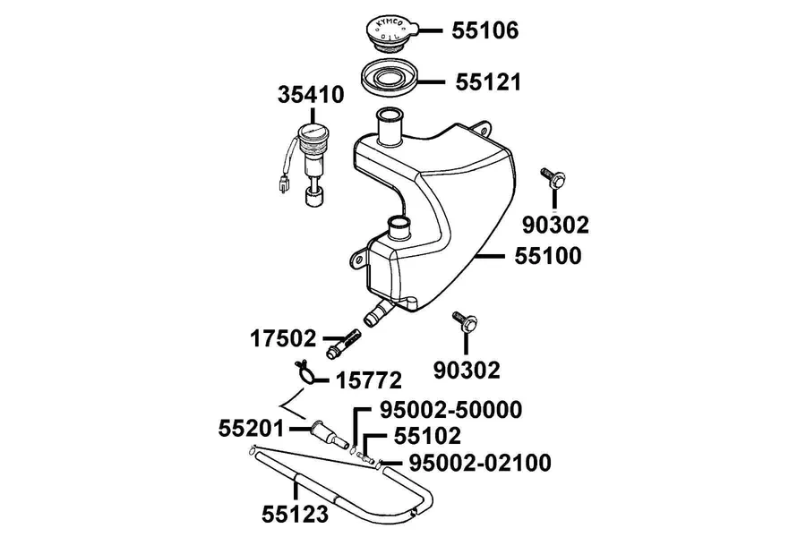 F12 Oil Tank parts diagram