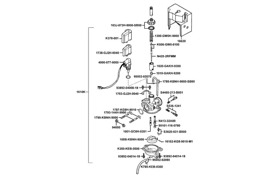 E11 Carburetor parts diagram