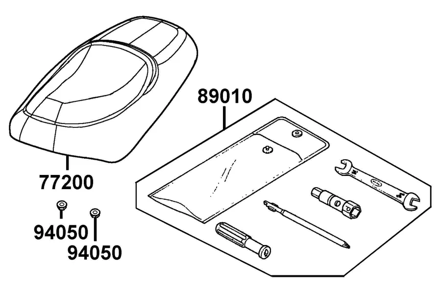 F09 Seat parts diagram