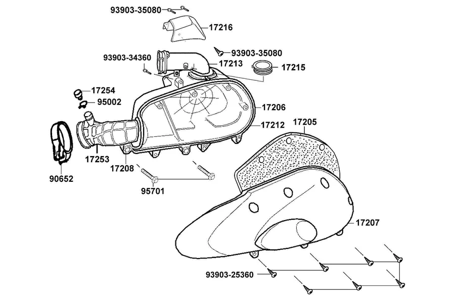 F14 Air Cleaner parts diagram