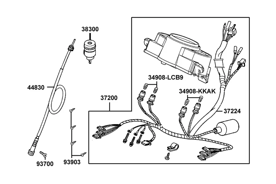 F02 Speedometer parts diagram