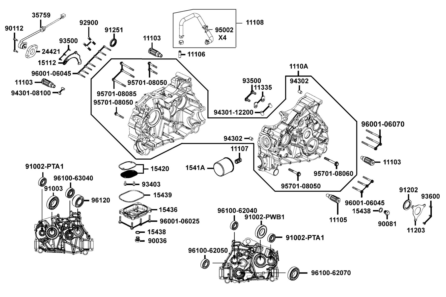 MAXXER 450i Right Crank Case parts diagram