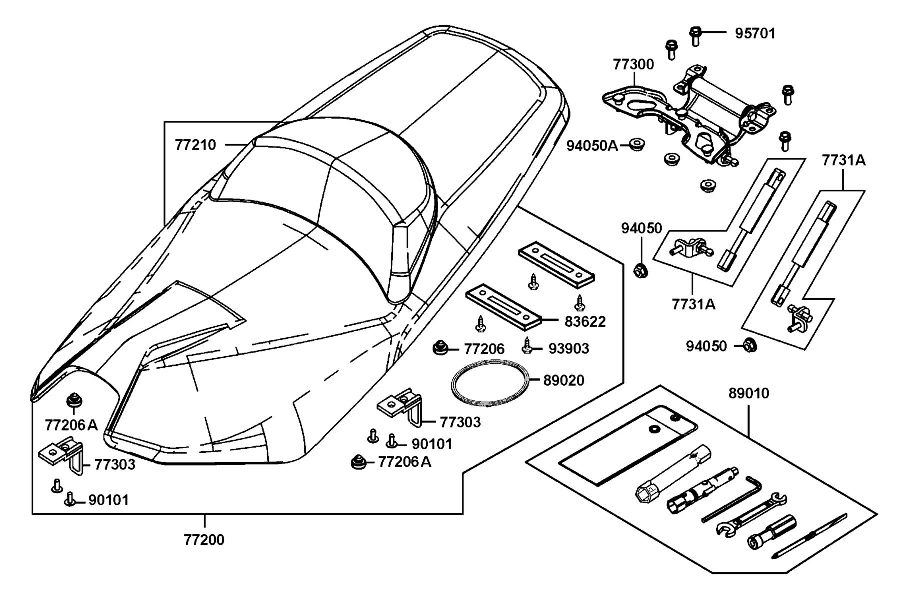 AK550(2021) Seat parts diagram